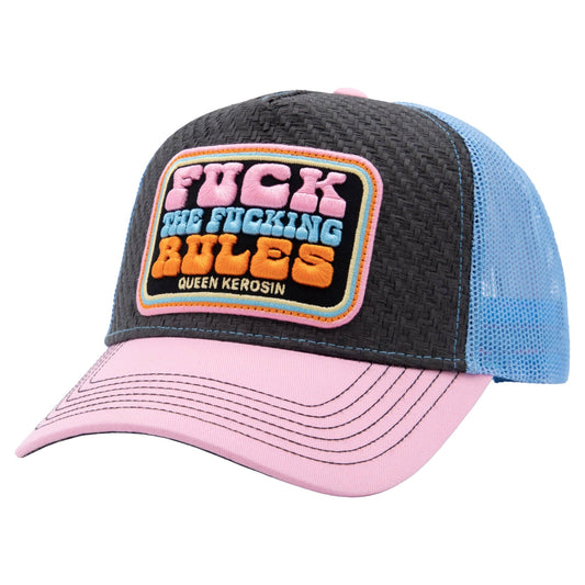 Trucker Cap 'Fuck The Fucking Rules' i Pink