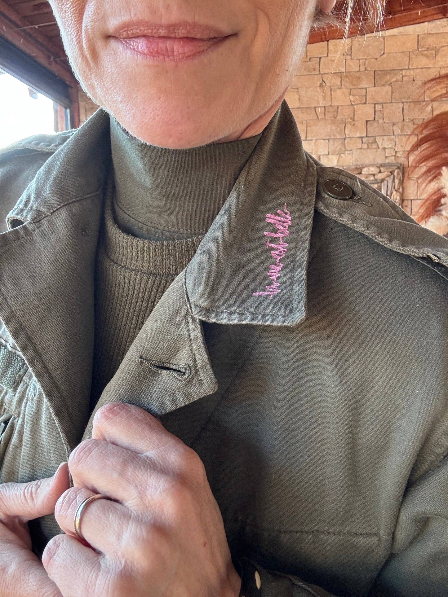 Dame militærjakke "Caniche Baba Cool"